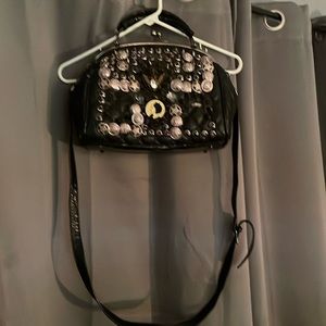 Nicole Lee black buckled purse